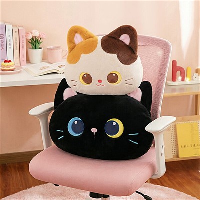 Carinu E Adorabbili Tri-Cuscinu Gattu Di Culuri E Gattu Nivuru E Giocattulu di Peluche